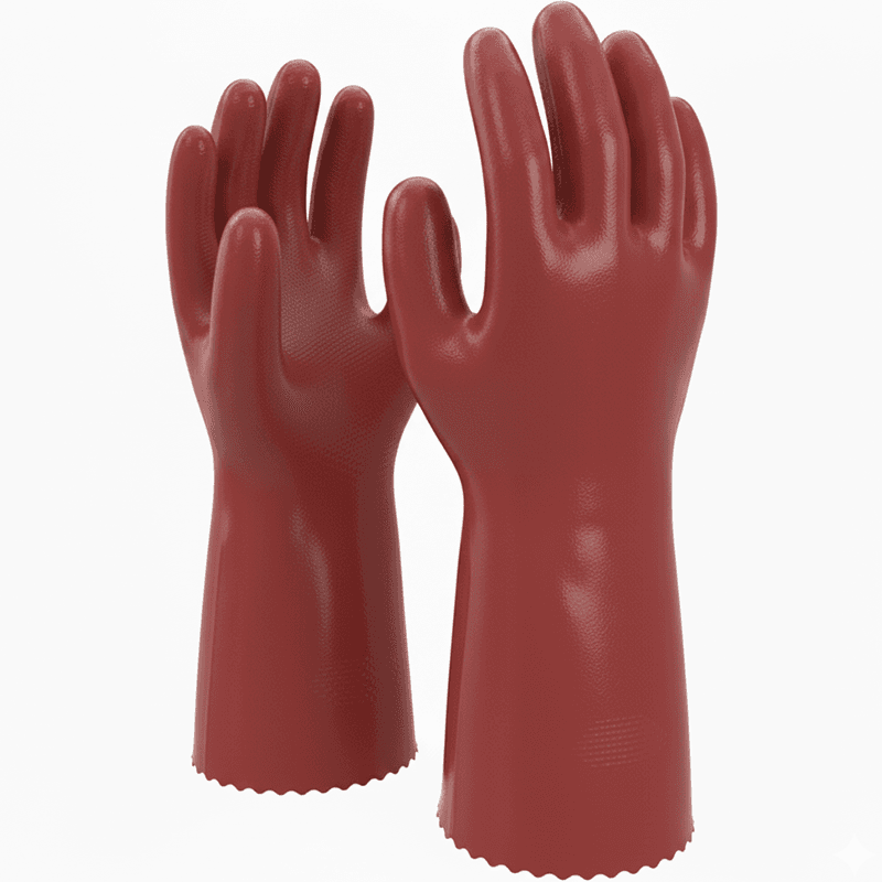 Gants de Protection Multi-Risques Manchette Courte - Rouge