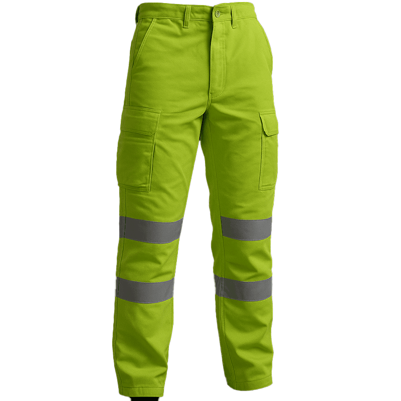 Pantalon de Travail Haute Visibilité Vert fluorescent