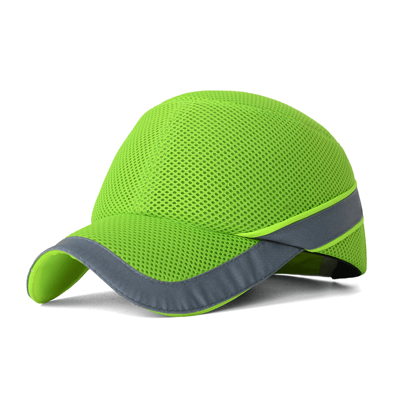 Casquette Anti-Chocs Respirante Haute Visibilité - Vert Fluo
