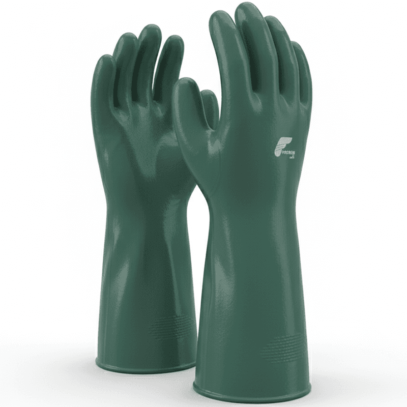 Gants de Protection Multi-Risques Manchette Longue - Vert Industriel