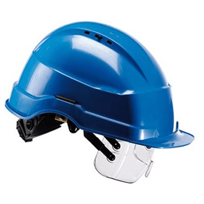 Casque de protection Iris (Bleu) avec visière intégrée