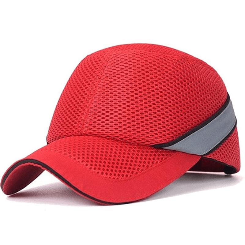 Casquette Anti-Chocs Respirante avec Réfléchissant - Rouge