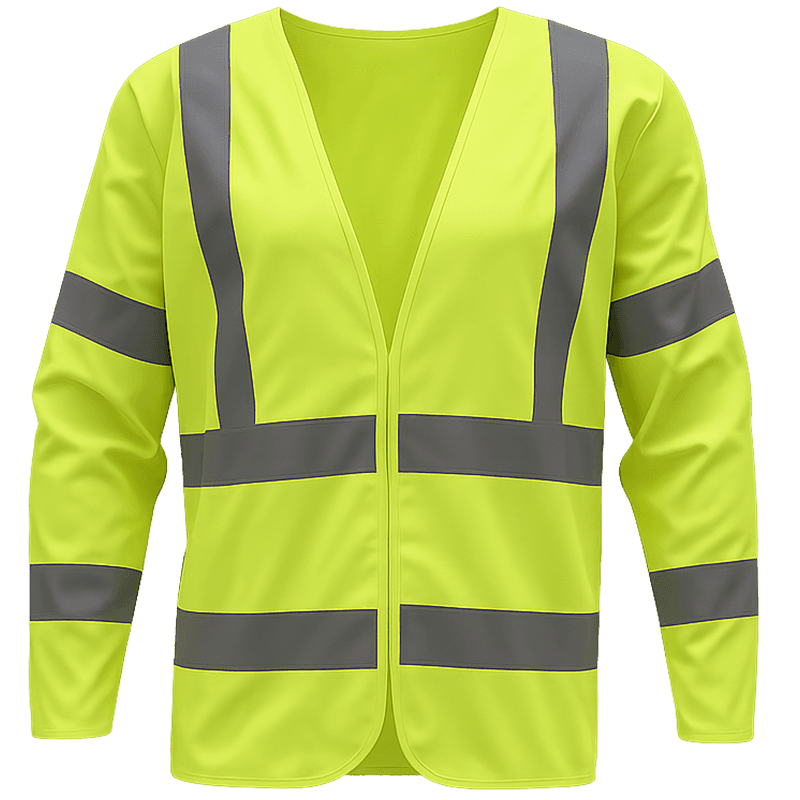 Gilet à Manches Longues de Haute Visibilité (Jaune Fluo)