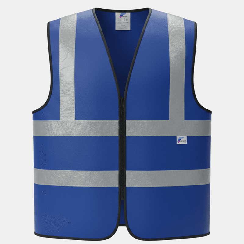 Gilet de Sécurité Haute Visibilité - Bleu (Construction Classe 2)