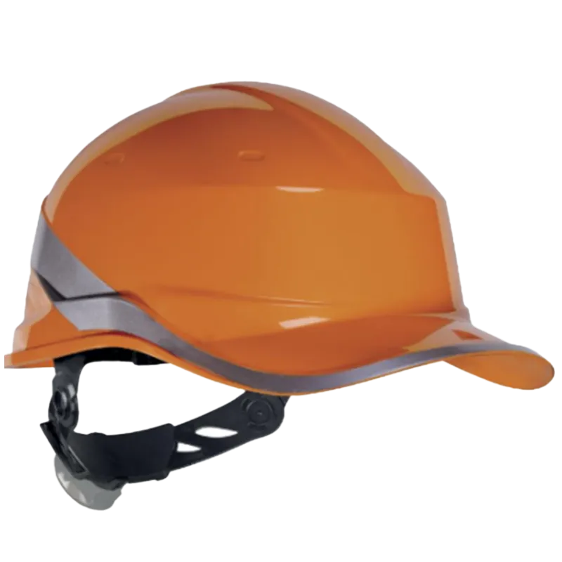 Casque de sécurité type baseball isolant 1000 V, réfléchissant, serrage à molette – Orange