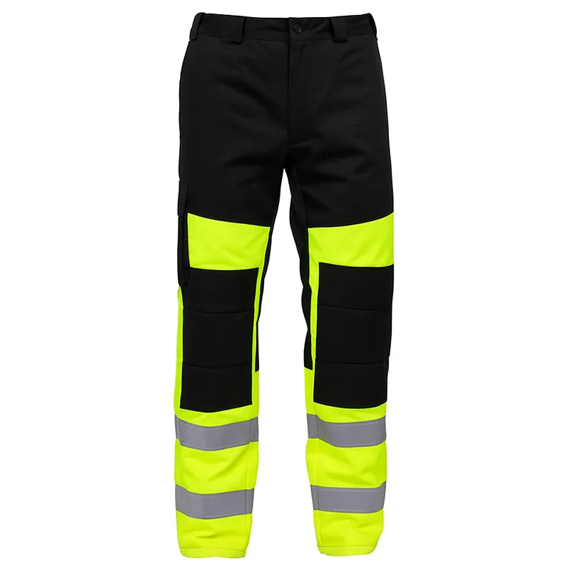 Pantalon de travail HV bicolore classe 2 – Noir et jaune