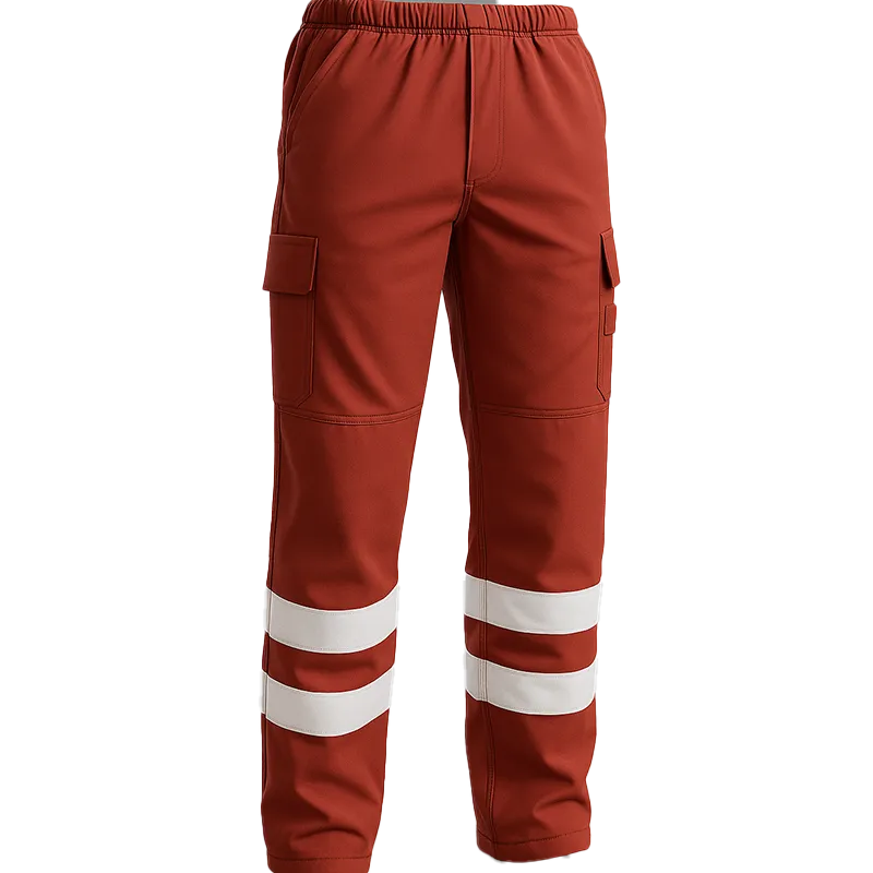 Pantalon de travail à bandes réfléchissantes – Rouge