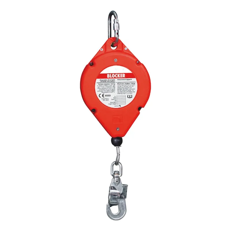 Antichute à rappel automatique 10 m à câble acier – Rouge