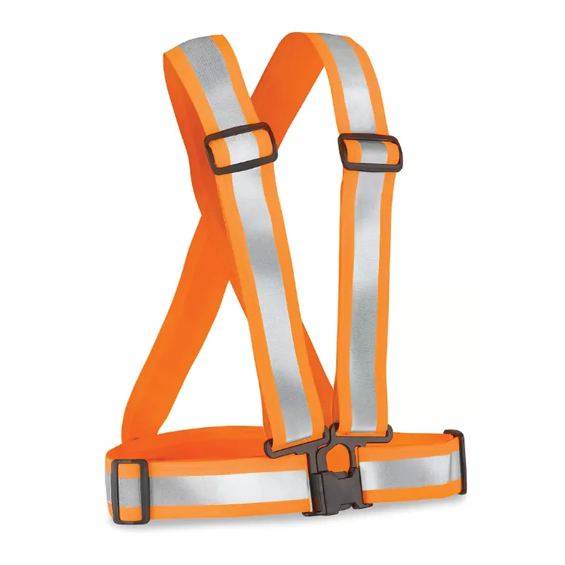 Ceinture-bretelles réfléchissante élastique – Orange fluo