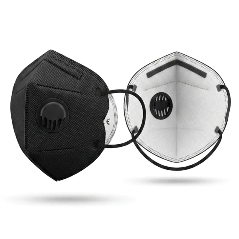 Masque FFP2 NR à soupape AIR – Noir